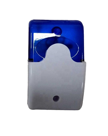 Indoor lockdown siren with blue strobe
